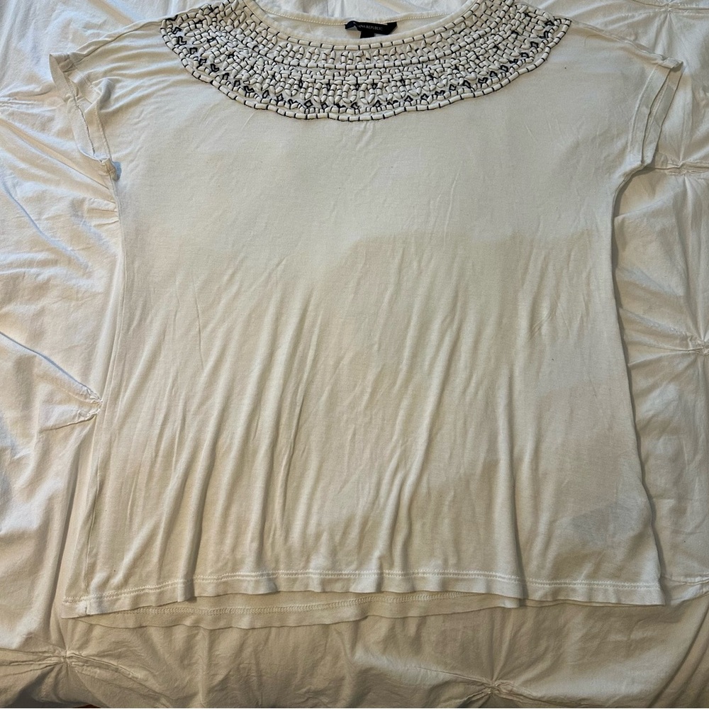 Banana Republic white shirt with neck detail